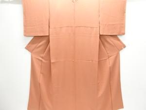 菊模様織り出し一つ紋色無地着物